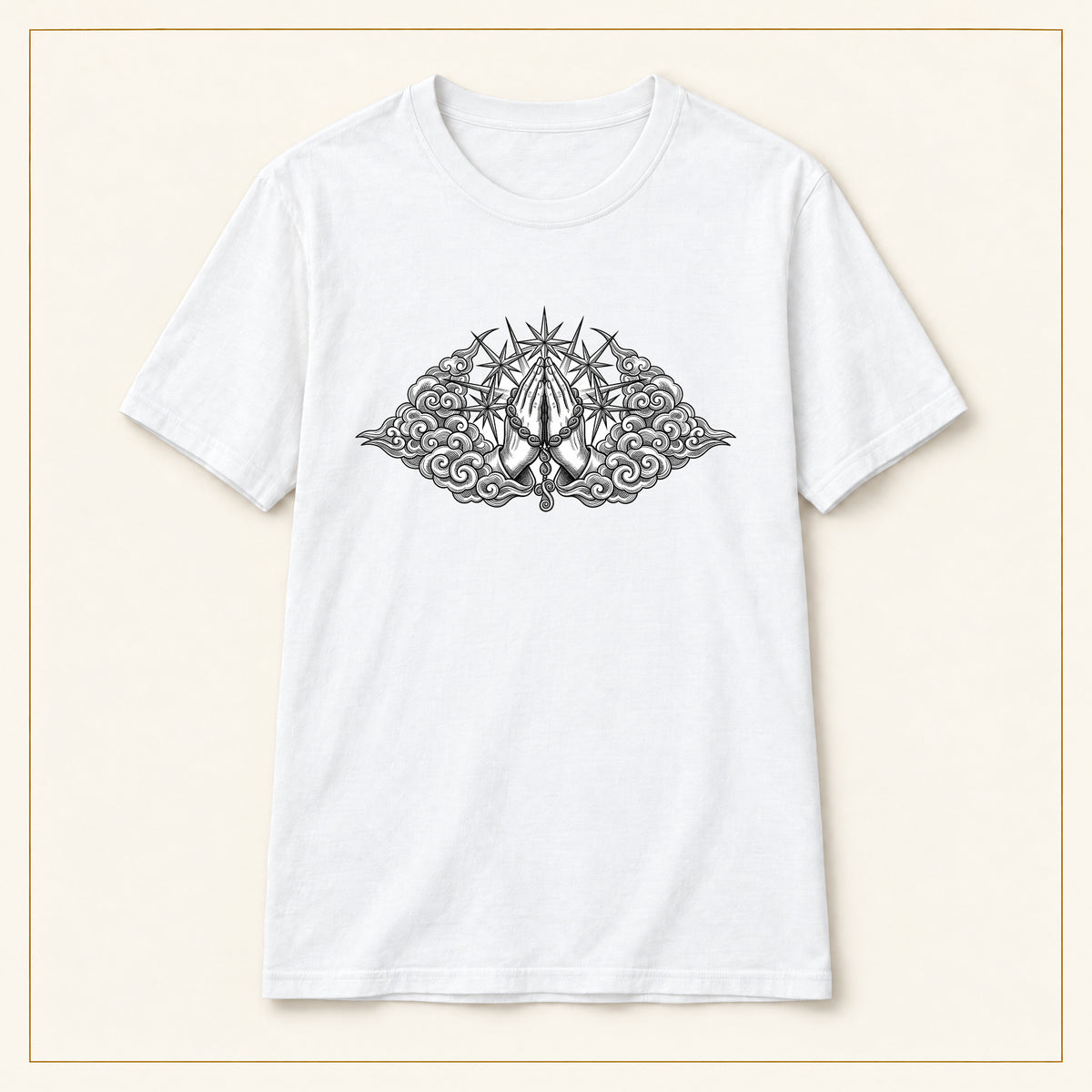 Occult Trident Graphic T-Shirt — Gothic Sigil Chest Design