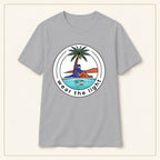 Surf Palm T-Shirt — Wear the Light — compact lay-flat, original print scale and placement — Sport Grey