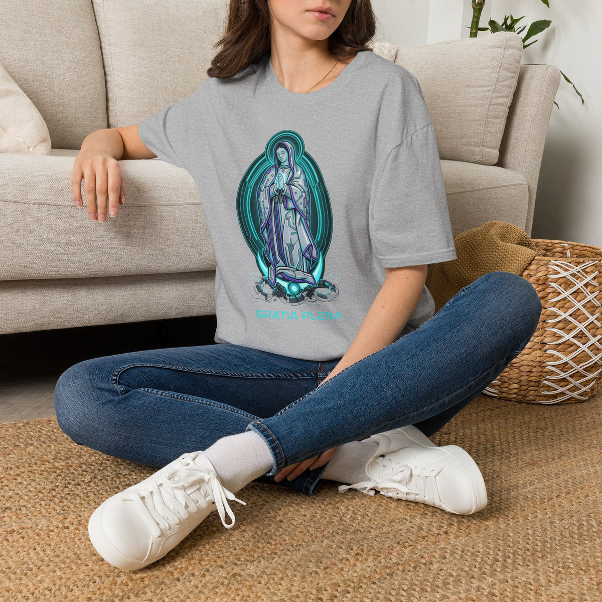 Elegant Our Lady of Guadalupe T-Shirt – Gratia Plena for Everyday Grace - MATER AETERNA