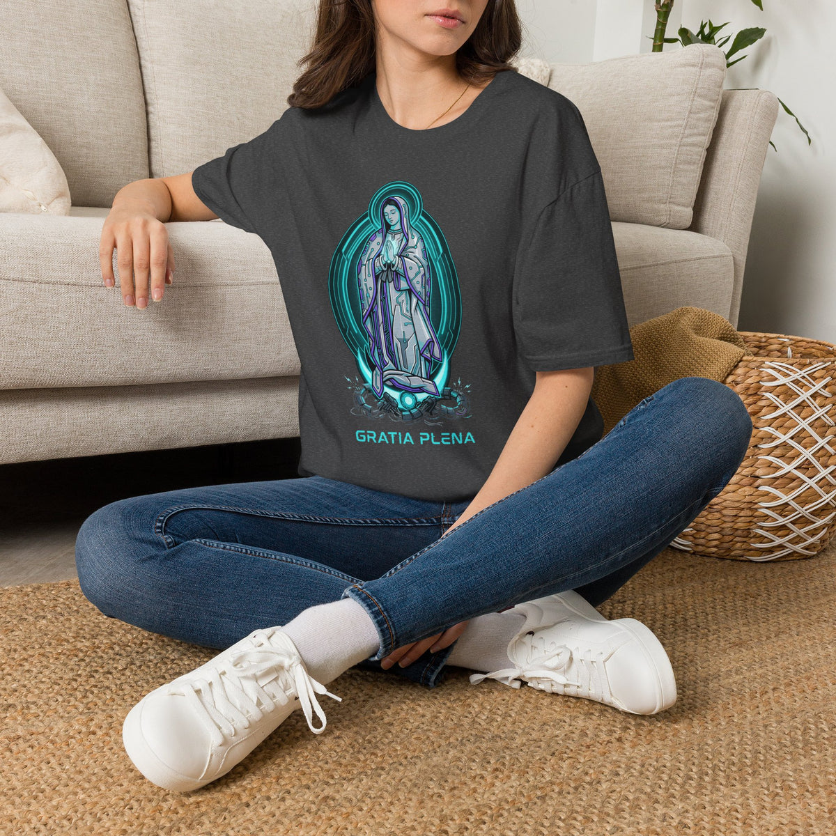 Elegant Our Lady of Guadalupe T-Shirt – Gratia Plena for Everyday Grace - MATER AETERNA