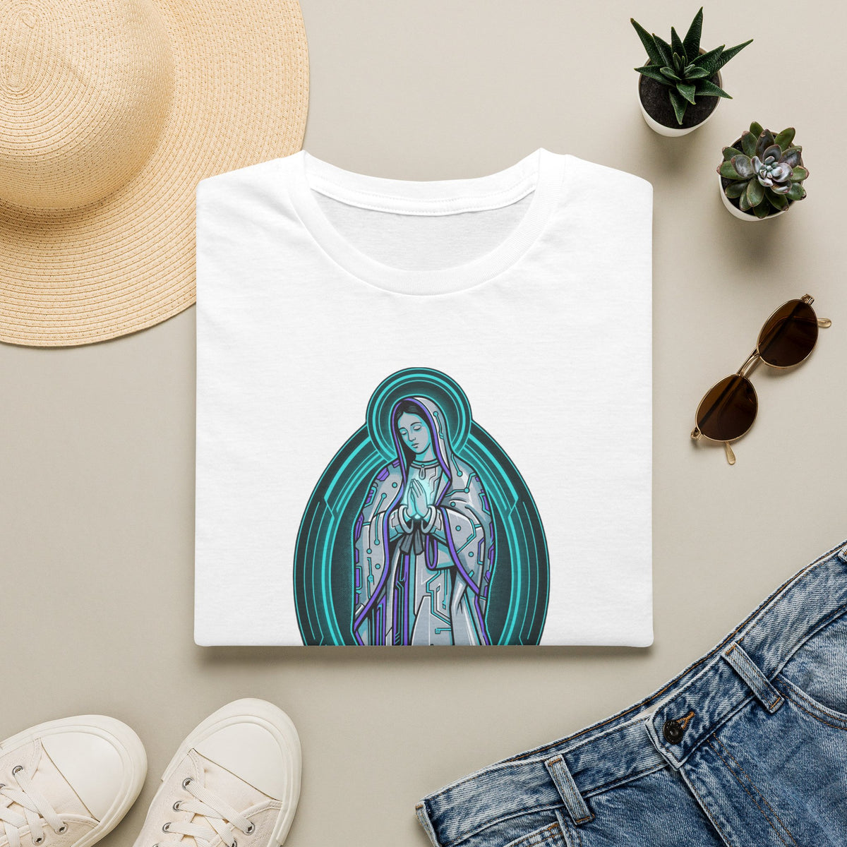 Elegant Our Lady of Guadalupe T-Shirt – Gratia Plena for Everyday Grace - MATER AETERNA