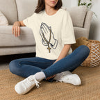 Prayer Hands T-Shirt — Embrace Peace and Reflection - MATER AETERNA