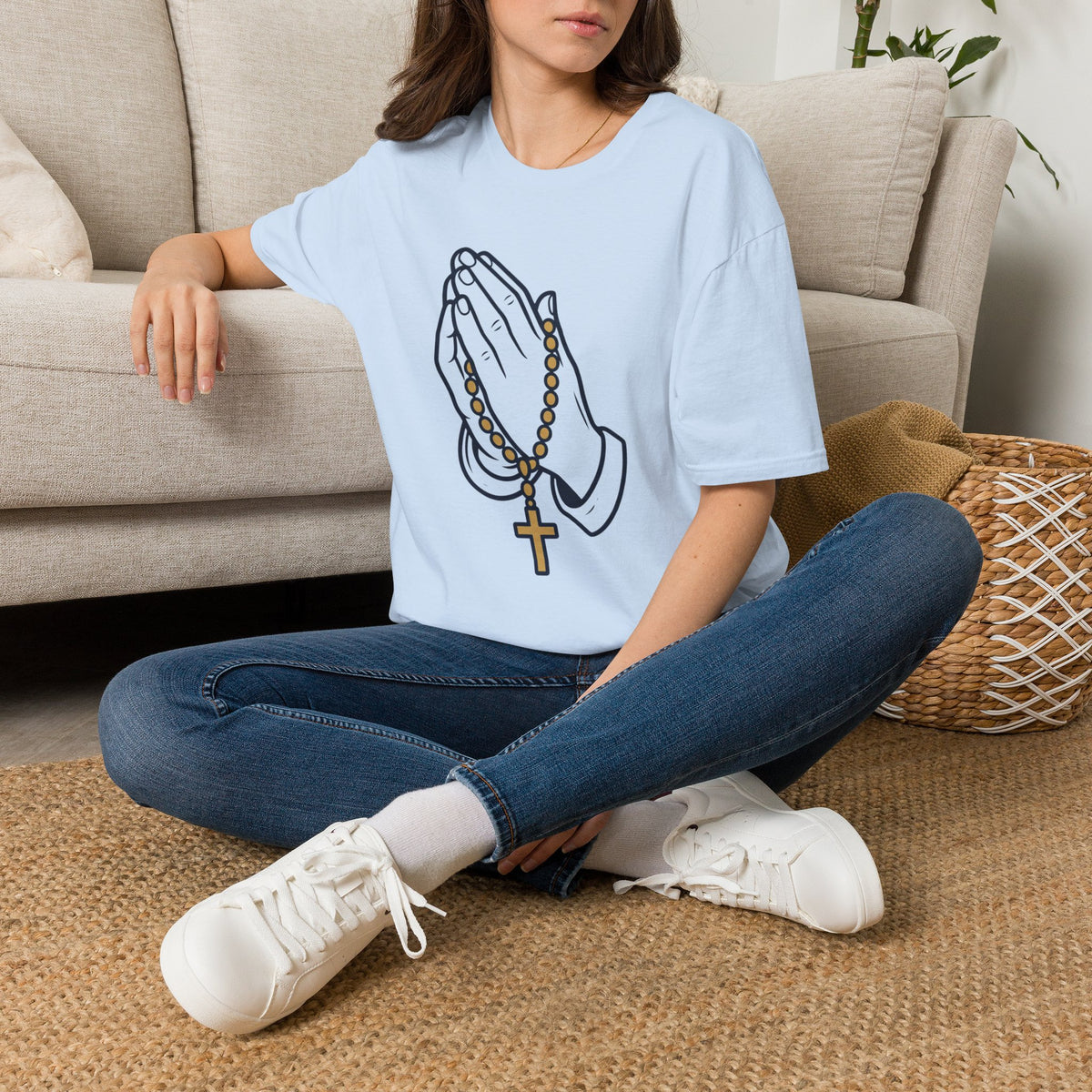 Prayer Hands T-Shirt — Embrace Peace and Reflection - MATER AETERNA