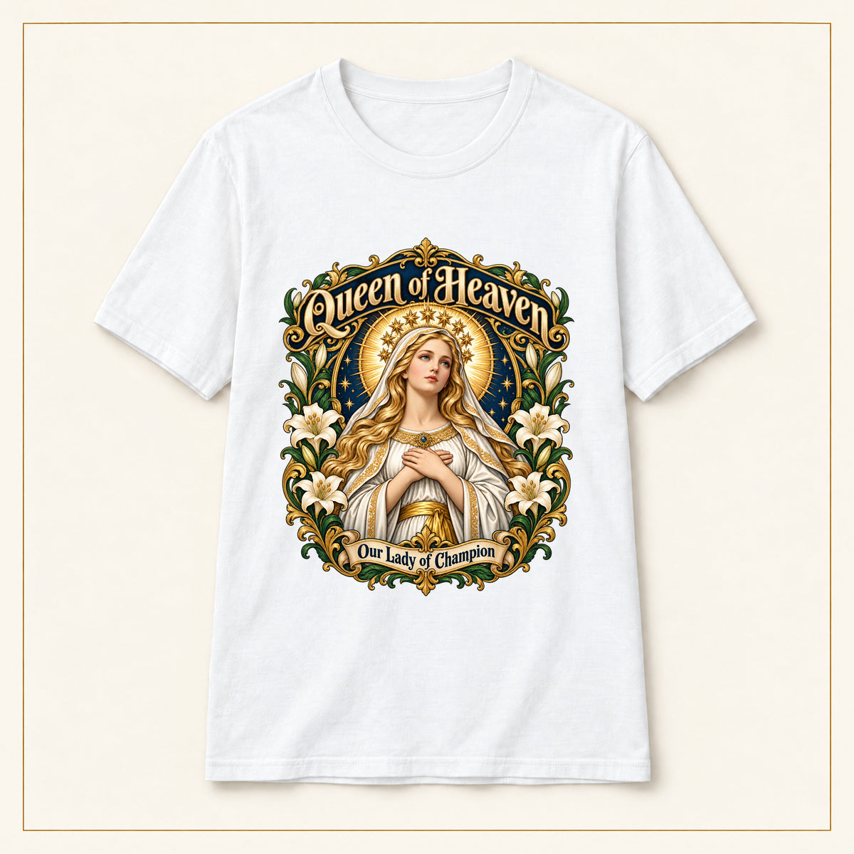 Queen of Heaven T-Shirt — Our Lady of Champion