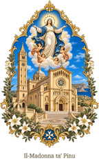 Our Lady of Ta' Pinu — Pilgrims Basilica White T-Shirt - MATER AETERNA