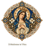 Our Lady of Ta' Pinu — Lace Madonna White T-Shirt - MATER AETERNA