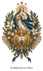 Our Lady of Ta' Pinu — Ex Voto Heart White T-Shirt - MATER AETERNA