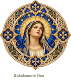 Our Lady of Ta' Pinu — Rose Window White T-Shirt - MATER AETERNA