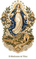 Our Lady of Ta' Pinu — Gozo Pilgrimage White T-Shirt - MATER AETERNA
