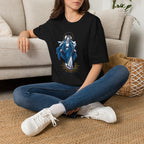 Vintage Blue Virgin Mary T-Shirt: Soft, Devotional Comfort for Everyday Wear - MATER AETERNA