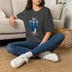 Vintage Blue Virgin Mary T-Shirt: Soft, Devotional Comfort for Everyday Wear - MATER AETERNA