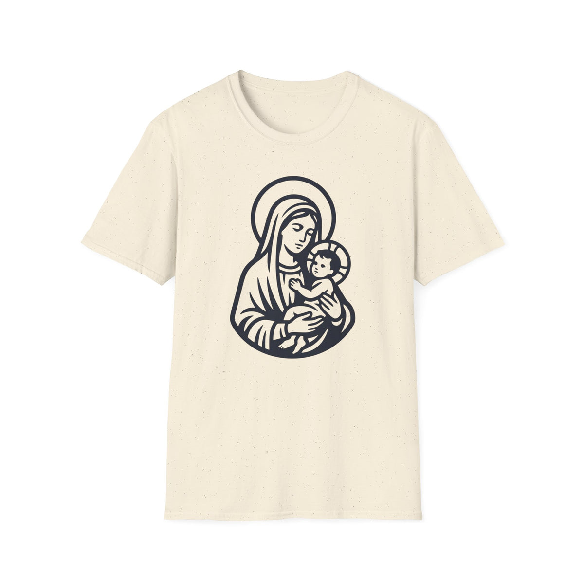 Virgin Mary & Child T-Shirt – Embrace Minimal Sacred Art - MATER AETERNA