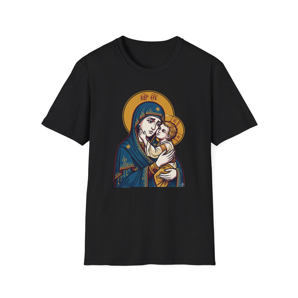 Virgin Mary & Child T-Shirt — Orthodox Icon - MATER AETERNA