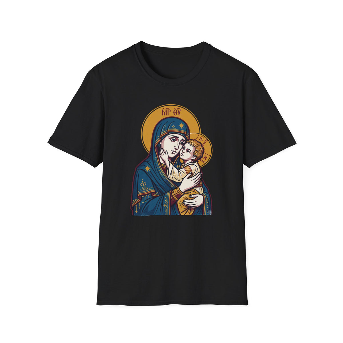 Virgin Mary & Child T-Shirt — Orthodox Icon - MATER AETERNA