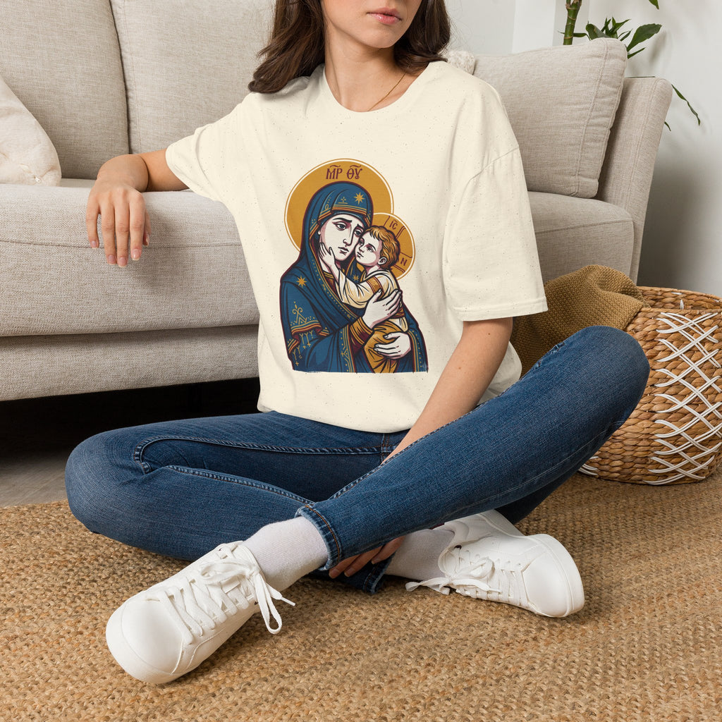 Virgin Mary & Child T-Shirt — Orthodox Icon - MATER AETERNA