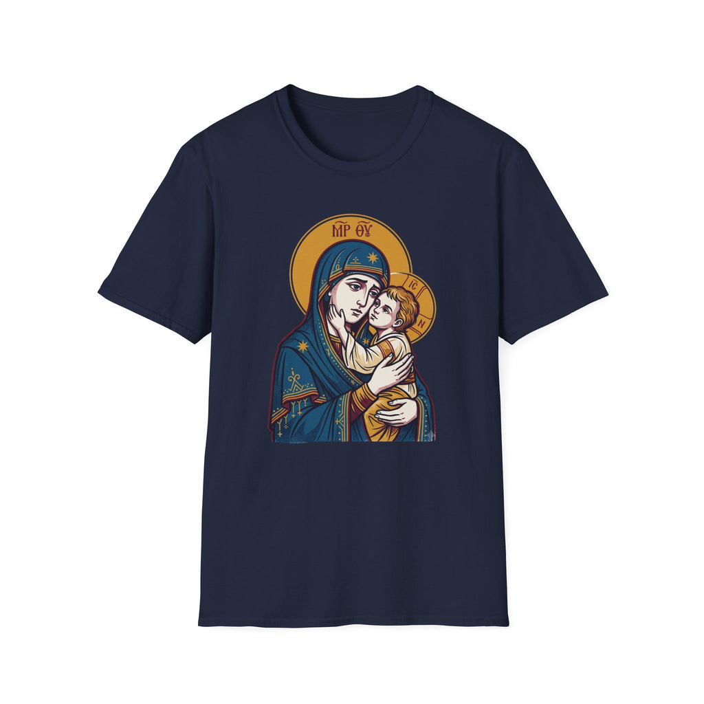 Virgin Mary & Child T-Shirt — Orthodox Icon - MATER AETERNA