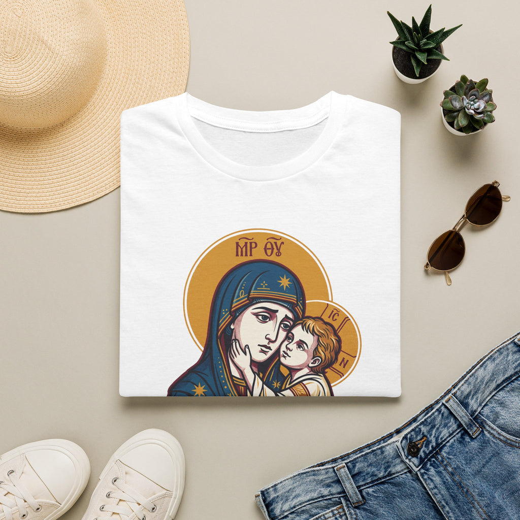 Virgin Mary & Child T-Shirt — Orthodox Icon - MATER AETERNA